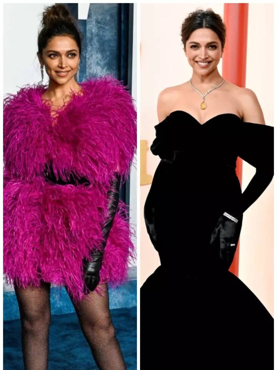 Deepika Padukone glams up in feathered dress with gloves for Oscars  after-party - India Today