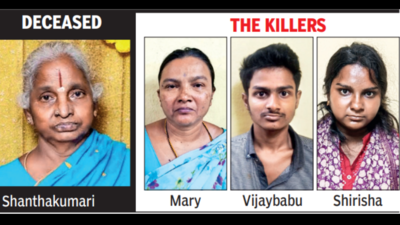 Family of 3 held for murder of aged woman at Taramani