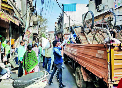 Traffic bottleneck: Ludhiana municipal corporation gets rid of encroachments in markets