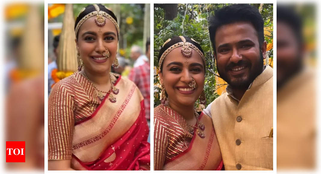 Swara Bhasker dresses up as a Telugu bride as she enjoys a carnatic musical evening with Fahad Ahmad – See photos – Times of India