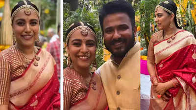Swara Bhasker wins hearts as a Telugu bride, shares glimpses from traditional musical evening with husband Fahad Ahmad