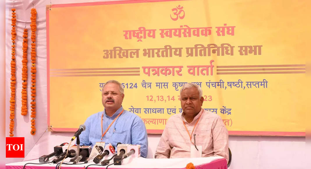 Perverted narrative on history and Hindutva being spread, need to speed up efforts to check it: RSS | India News – Times of India