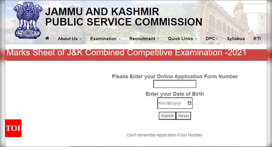 JKPSC KAS mark sheet 2021 launched on jkpsc.nic.in; obtain right here