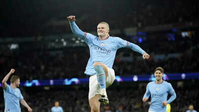 Erling Haaland hits five to ease Manchester City into Champions League quarters
