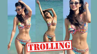 37-year-old Mouni Roy flaunts her curves in a multi-coloured bikini, gets BODY-SHAMED by netizens – ‘Haddi hai yeh toh’