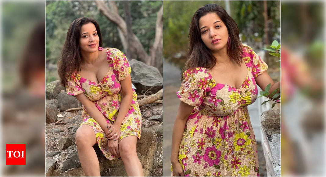 Pics Monalisa Looks Beautiful As She Poses In A Floral Dress Bhojpuri Movie News Times Of India