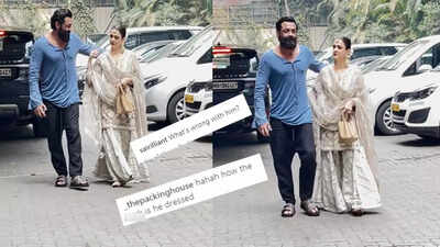 ‘What’s wrong with him?’ Bobby Deol turns up at a wedding function in casual T-shirt & loose pants, gets brutally trolled
