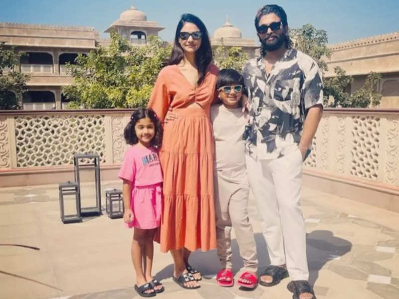 'Pushpa' star Allu Arjun unwinds in Rajasthan with family; see pic