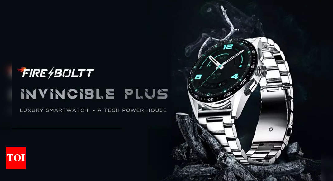 Fire-Boltt Invincible Plus smartwatch with more than 300 sports modes, 7 days battery life launched – Times of India