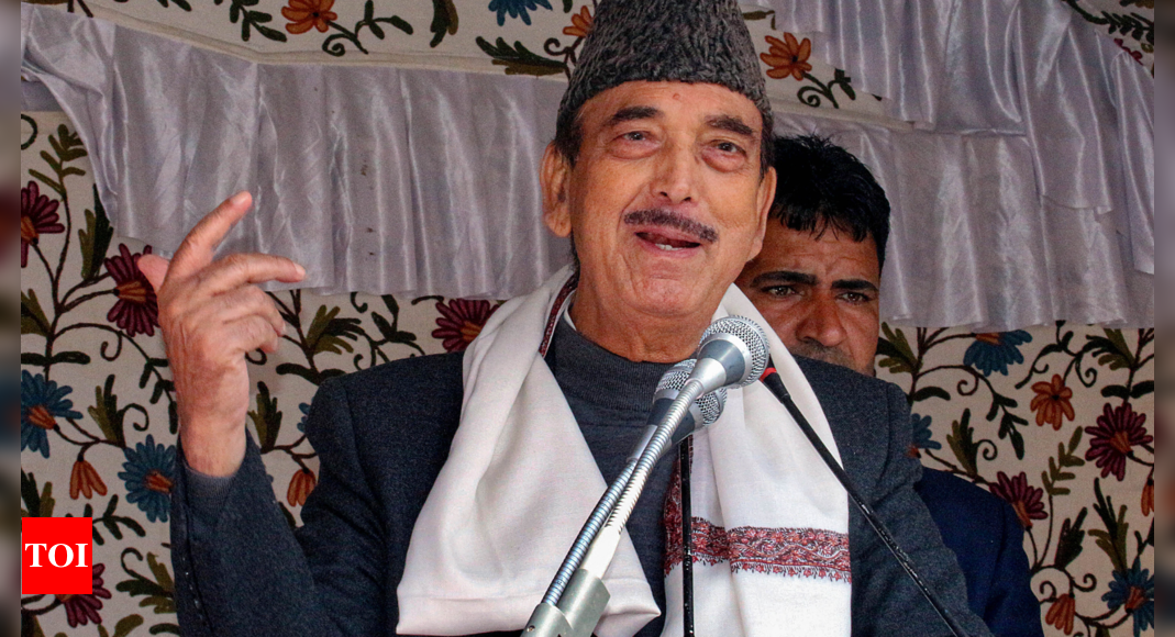 Azad:  Will bring in law to protect land and job rights of people of J&K if voted to power, says Azad | India News – Times of India