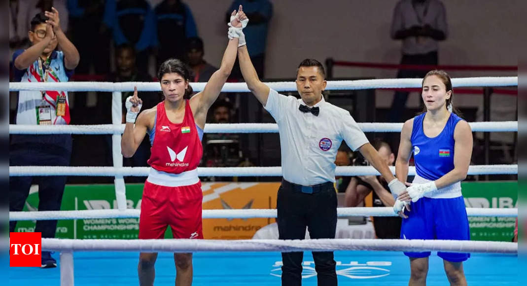 Nikhat Zareen starts off with a bang, storms into Women’s World Boxing Championships second round | Boxing News – Times of India