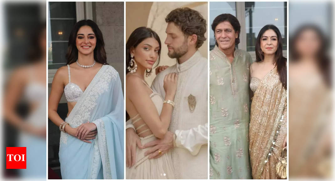 Alanna Panday and Ivor McCary wedding: Ananya Panday, Chunky Panday, Jackie Shroff, Manish Malhotra and other stars arrive for grand nuptials – Pics Inside – Times of India