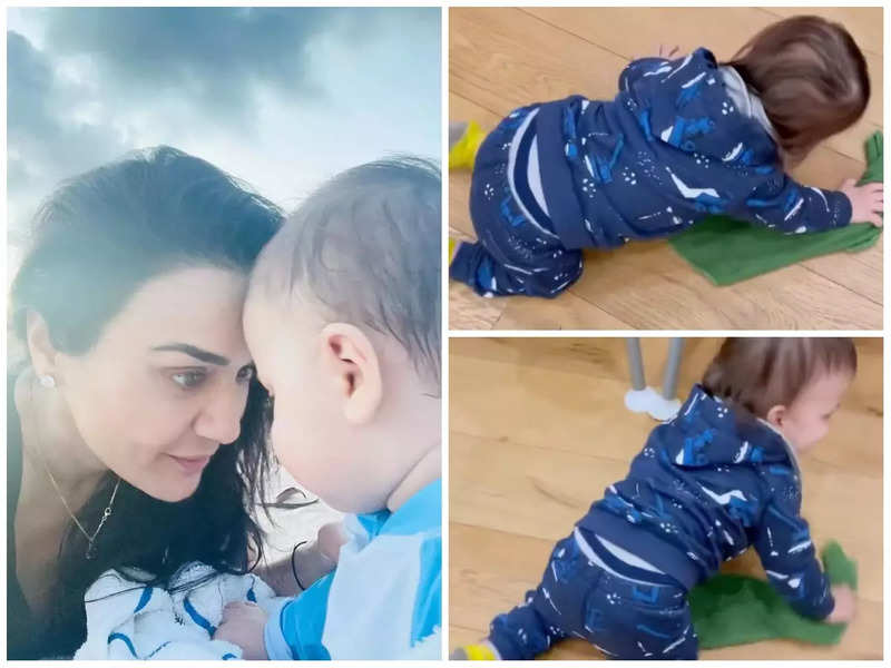 Preity Zinta S Video Of Son Jai Mopping The Floor Is The Cutest Thing You Ll Watch Today Hindi