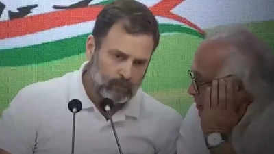 'Unfortunately, I'm an MP ...': BJP mocks Rahul Gandhi as Jairam Ramesh prompts Congress leader during media briefing