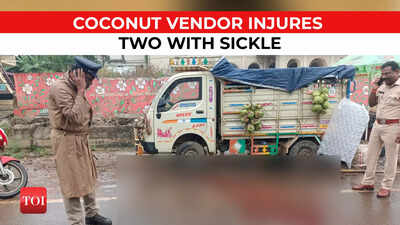 On cam: Coconut vendor brutally attacks cop in Andhra Pradesh’s Kakinada