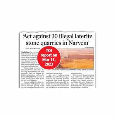 Mining dept orders FIR against Narvem quarrying