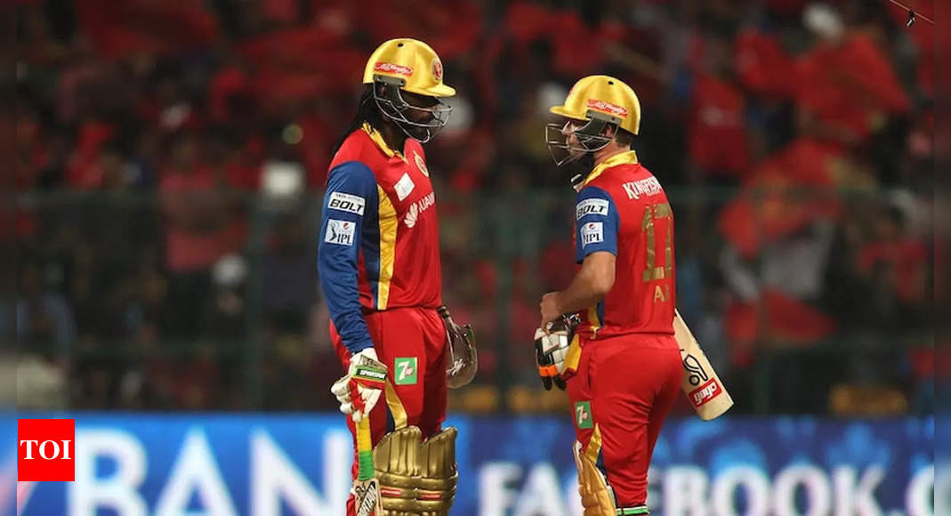 RCB to retire jersey numbers worn by AB de Villiers, Chris Gayle | Cricket News – Times of India