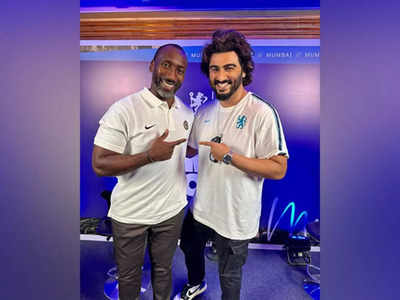 "Finally meeting the legend!" Arjun Kapoor shares moments with former player and football manager Jimmy Floyd Hasselbaink