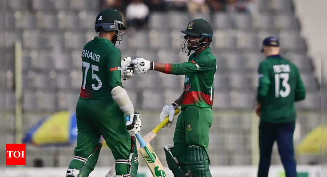 Shakib Al Hasan and debutant Towhid Hridoy star Bangladesh thrash Ireland by 183 runs | Cricket News – Times of India