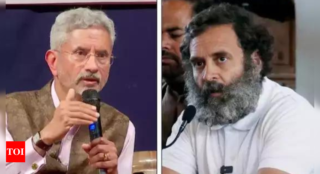 Troubled to see somebody drooling over China and being dismissive about India: Jaishankar attacks Rahul Gandhi | India News – Times of India