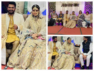Swara Bhasker decks up in gold for Walima ceremony at Fahad Ahmad’s hometown in Bareilly