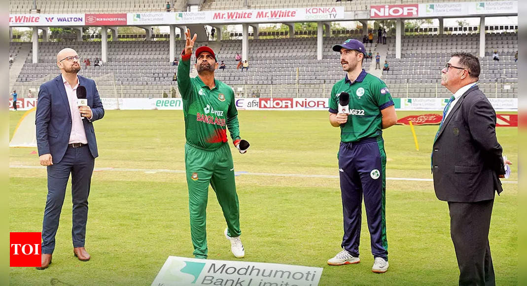 Bangladesh vs Ireland Live Score, 2nd ODI  – The Times of India : 7.6 : Bangladesh : 30/0