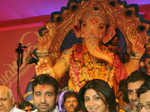 Shilpa-Raj @ Chinchpokali Ganesh pandal