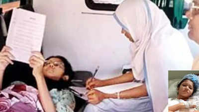 Gutsy girl takes her SSC exam lying in ambulance in Mumbai