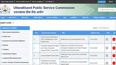 UKPSC Forest Guard Admit Card 2023 to be released on March 31, exam on April 9