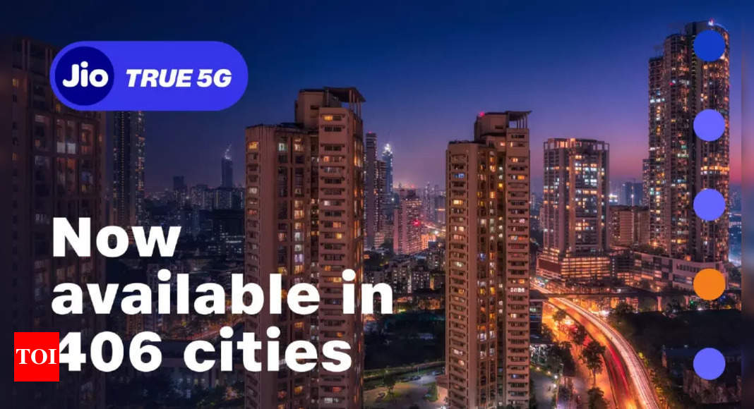 Jio: Jio True 5G is now available in over 400 cities as telecom company expands services – Times of India