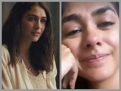Mrunal Thakur says she was feeling extremely low as she shares a crying photo of herself; fans say 'stay strong girl'