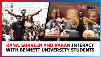 Rana Daggubati, Surveen Chawla and Karan Anshuman interact with Bennett University students