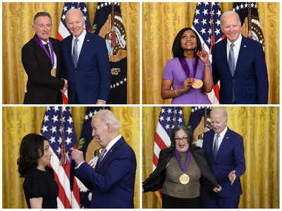 US President Joe Biden honours Bruce Springsteen, Julia Louis-Dreyfus, Mindy Kaling and other stars with National Medal of Arts