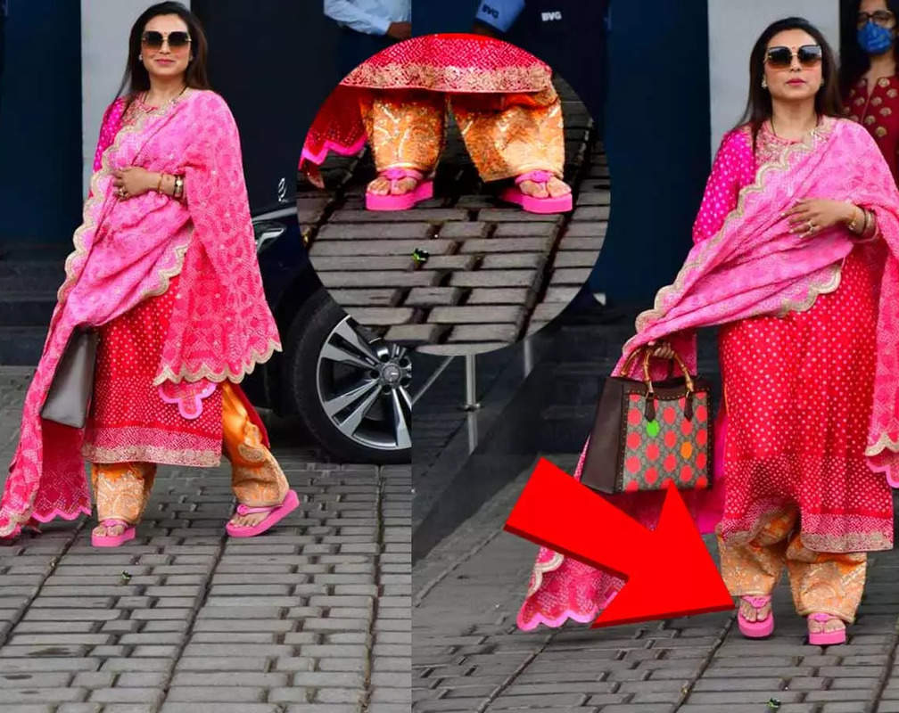 
Rani Mukerji gets TROLLED for wearing bathroom slippers with pink salwar suit; netizens say 'koi stylist dedo isko'
