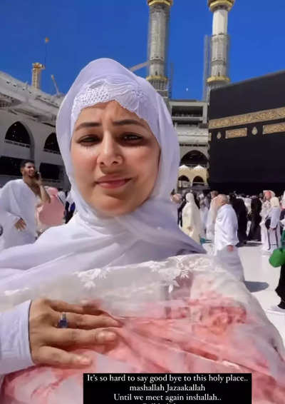 Hina Khan completes two Umrahs in 20 hours with mother and brother in Mecca, heads to Medina