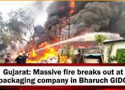 Gujarat: Massive fire breaks out at packaging company in Bharuch GIDC