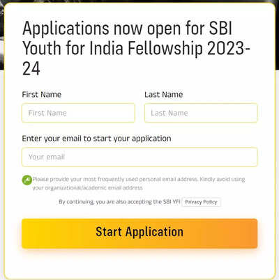 SBI Fellowship 2023: Apply for 11th Youth for India Fellowship programme here