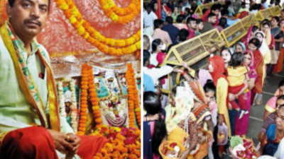 Long queues at temples mark beginning of Chaitra Navratri in Allahabad