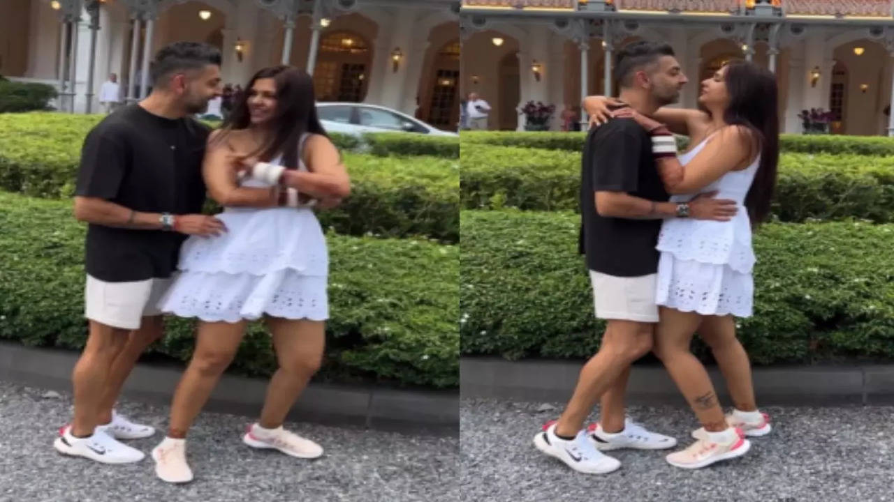 Newly married Dalljiet Kaur dances with husband Nikhil Patel on their  honeymoon in Singapore; watch - Times of India