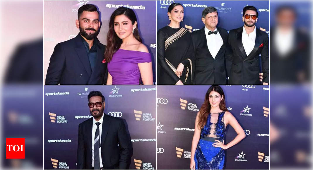Virat Kohli-Anushka Sharma, Deepika Padukone-Ranveer Singh and more celebs sparkle at sports awards – Times of India