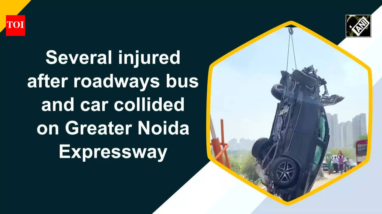 Several injured after roadways bus and car collided on Greater Noida ...