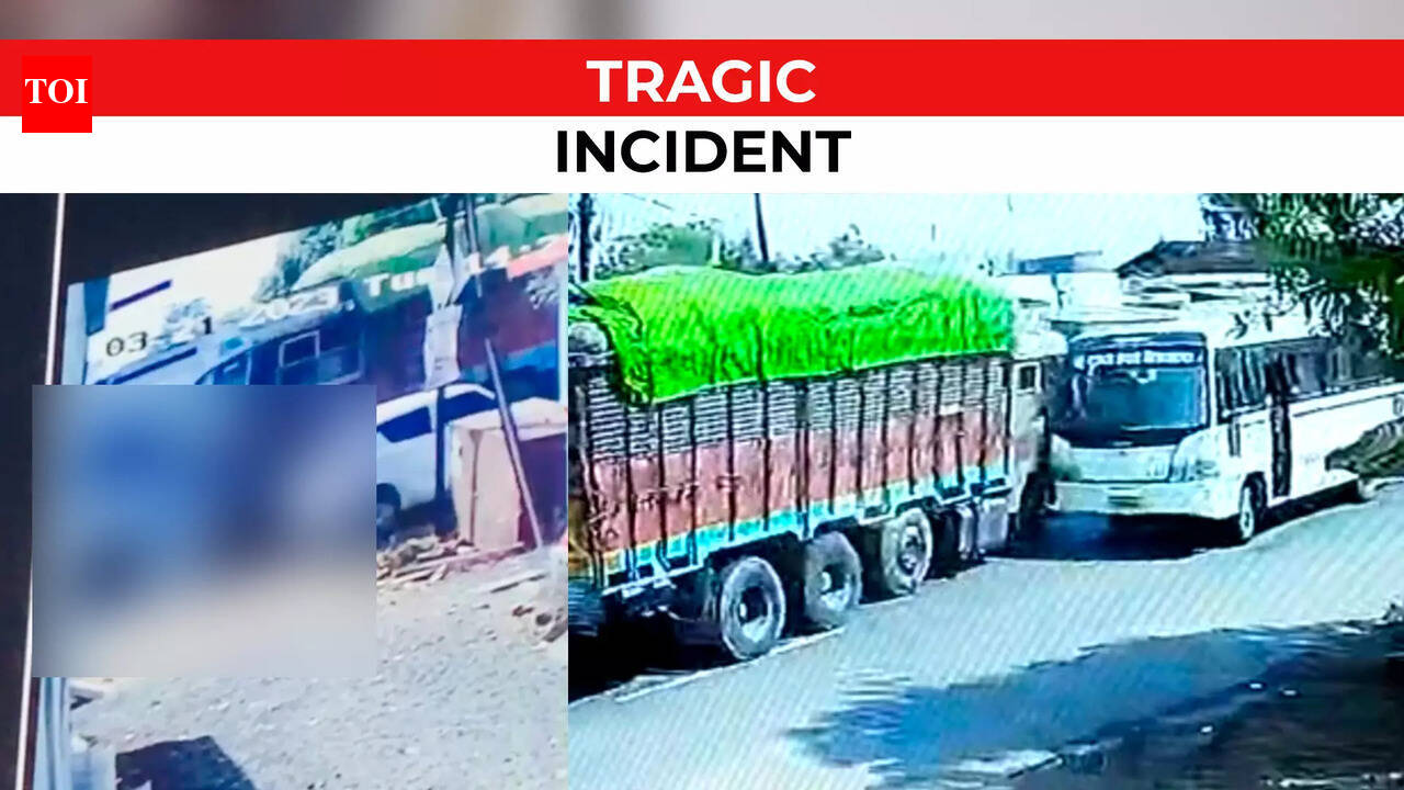 CCTV: Speeding truck kills woman in MP's Jabalpur district