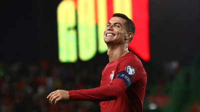 Cristiano Ronaldo breaks men's international caps record, scores double