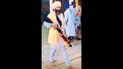 Amritpal Singh's bodyguard held for brandishing illegal gun