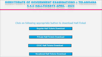 TS SSC Hall Ticket 2023: BSE Telangana releases Class 10 admit card on bse.telangana.gov.in; direct link