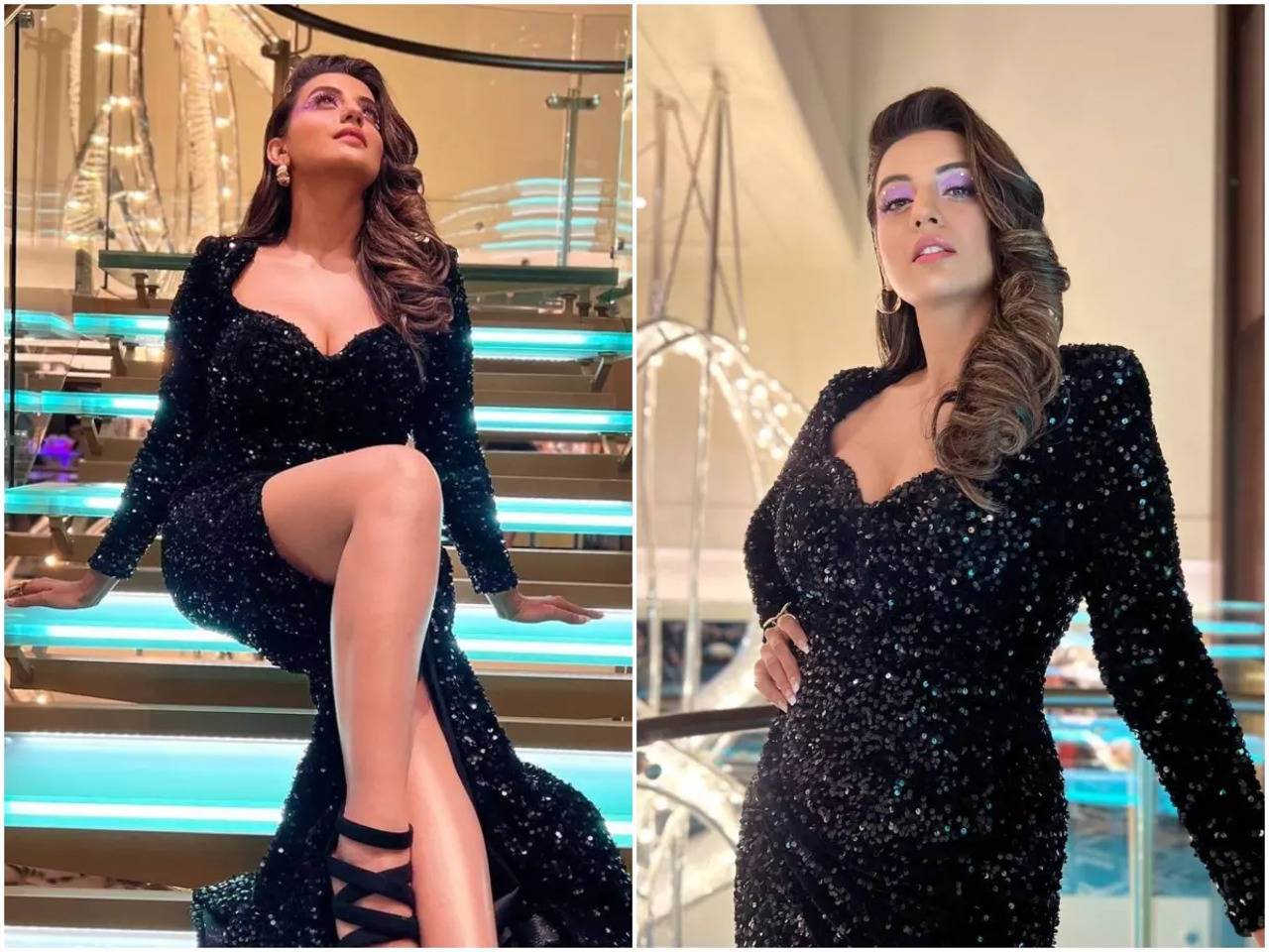 Akshara Singh Sekshi Xxx - Akshara Singh looks drop-dead gorgeous as she poses in a black slit gown |  Bhojpuri Movie News - Times of India