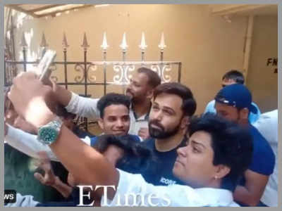 Emraan Hashmi celebrates his birthday with fans outside his residence – WATCH video