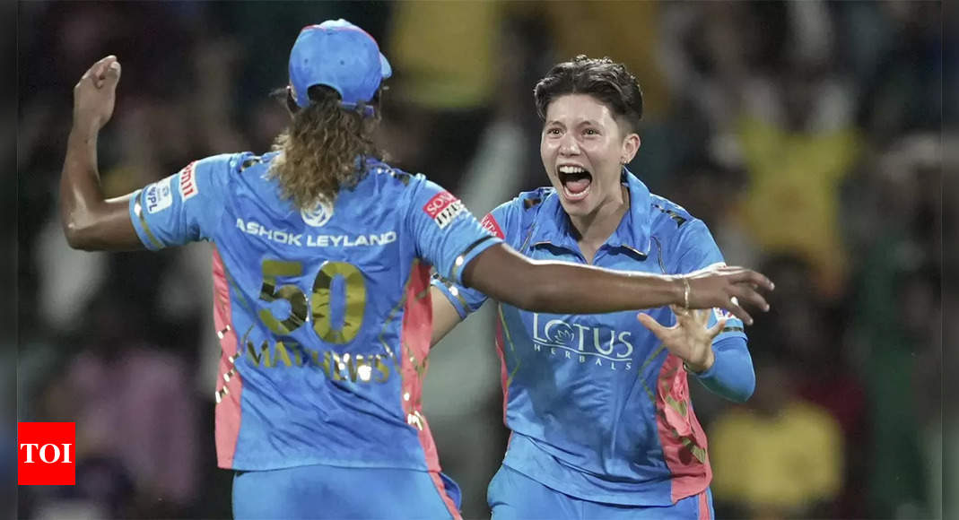 Issy Wong: Watch: Issy Wong becomes first bowler to take hat-trick in WPL | Cricket News – Times of India