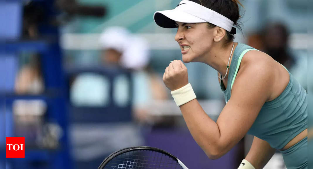 Bianca Andreescu stuns Maria Sakkari to reach Miami Open third round, Andrey Rublev advances | Tennis News – Times of India