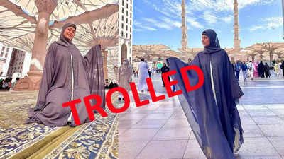 'Shame on you!' Hina Khan gets trolled for posing around a masjid in Madinah wearing abaya; netizens say 'aap log Umrah ke liye jaate ho ya photo shoot ke liye'